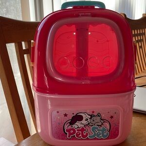 Stuffed Animal - Plush Animal Pet Carrier - With Pull Up Handle